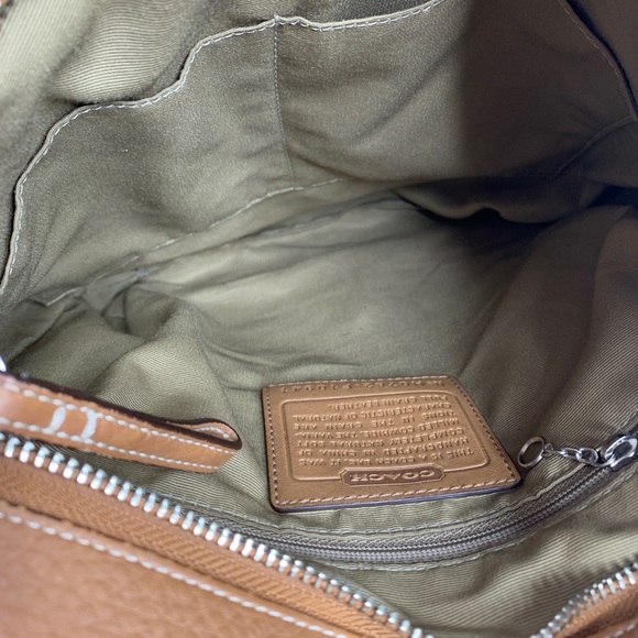 COACH Legacy F10941 Camel Brown Leather Medium Shoulder Duffle Bag Purse - Picture 7 of 10